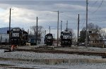 NS 6301, 5825, and 3024 are parked across from Pomona Tower